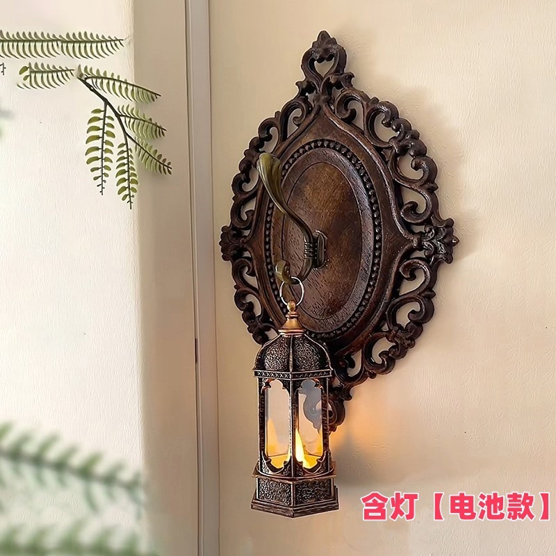 中世スタイルの壁装飾、ハイエンドの立体木製プレート壁ステッカー、花瓶ペンダント、ホームリビングルームの雰囲気の背景壁|undefined