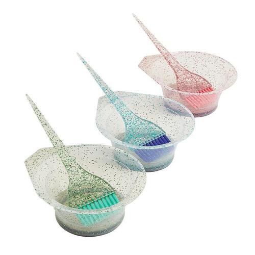 Hair dyeing set, crystal transparent pearlescent highlight color, soft-bristled pointed tail brush, dye paste, color mixing, oil baking bowl