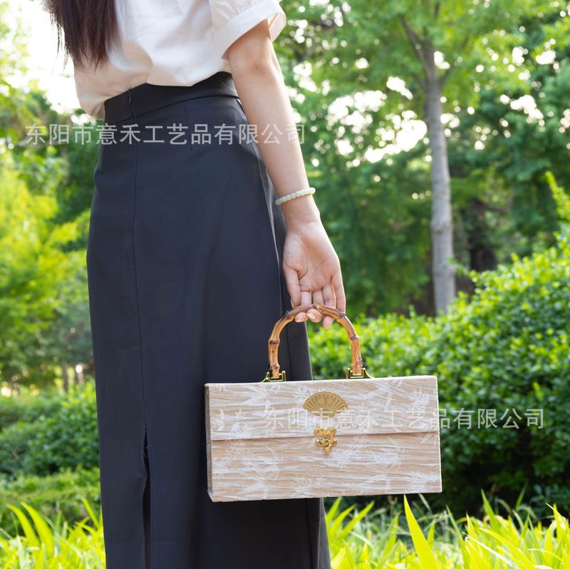 Hewan 2025 新製品 Shanhe Bamboo Rhythm 新しい中国風のベルベットのお土産ギフトボックスハイエンド竹ポータブルボックス|undefined