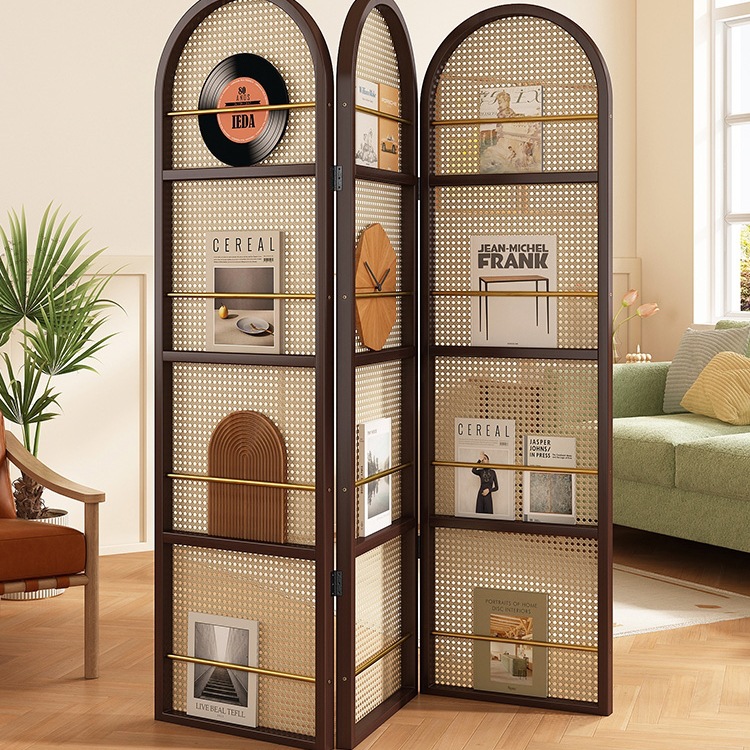 Song Dynasty Aesthetic Corner Screen Partition Foldable Mobile Catering Beauty Salon Background Wall Office Shielding Partition
