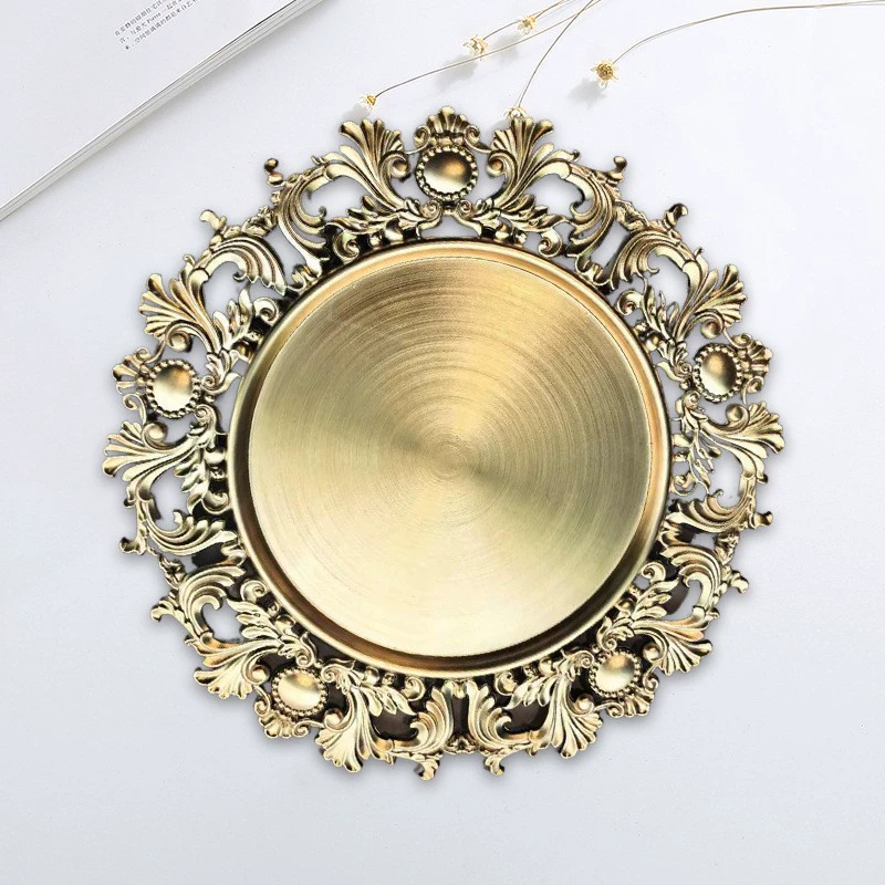 Внешняя торговля европейский стиль ретро декоративные настольные накладки Рождественская вечеринка в западном ресторане круглые нерегулярные столовые прокладки оптом