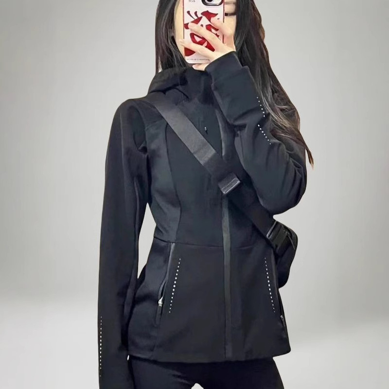 2025 여름 다용도 슬림핏 재킷 캐주얼 스포츠 한국식 작은 사람들을 위한 살을 덮는 요가 재킷