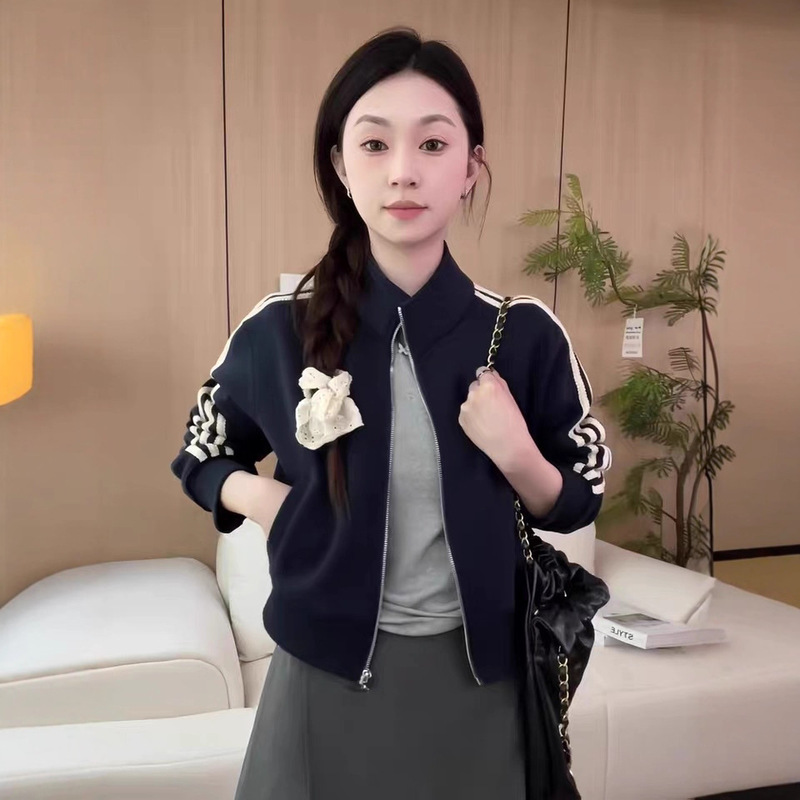 短款棒球服外套女2025秋季新款小个子休闲百搭夹克开衫上衣潮|undefined