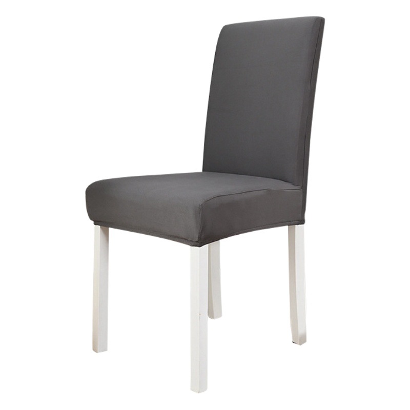 Cubierta de silla elástica de un solo molino de seda de leche transfronteriza Cubierta de silla de comedor de hotel de color sólido 150gsm Cover de comercio exterior