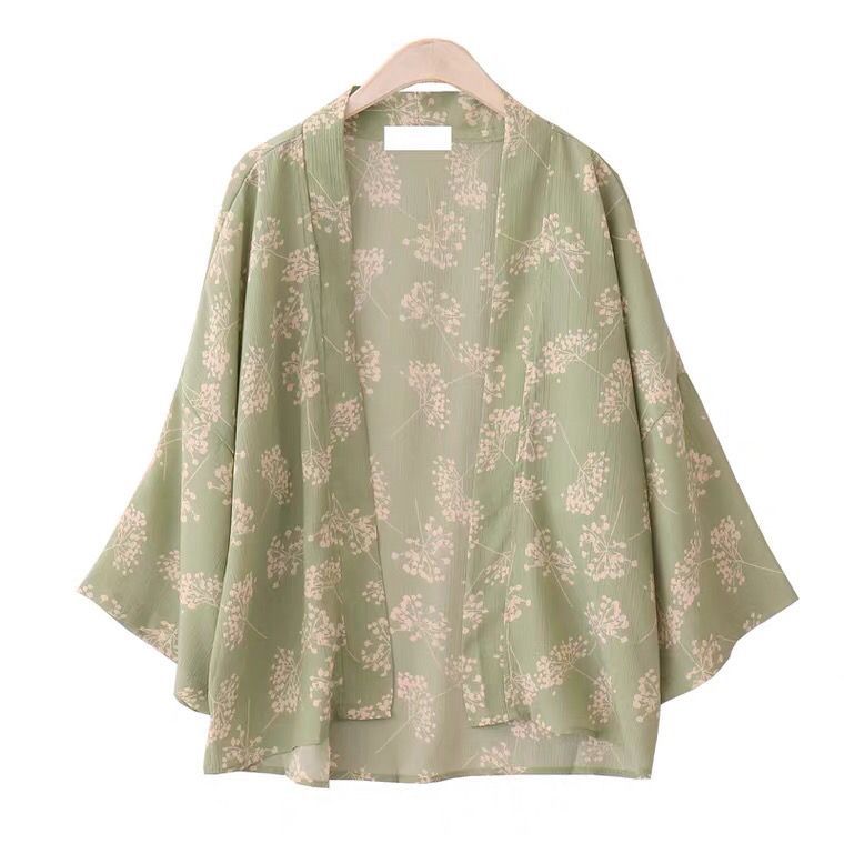 自制超仙防晒衫女夏季新款和风日系复古碎花文艺宽松印花开衫外套