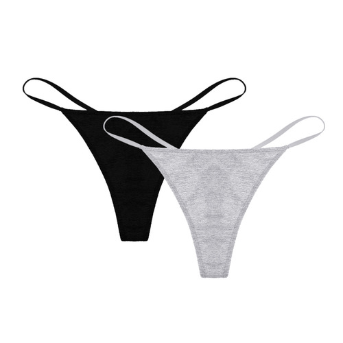 Varsbaby Sexy Cotton Comfort Low-rise Tanga Panties Solid Color Thin Straps One String