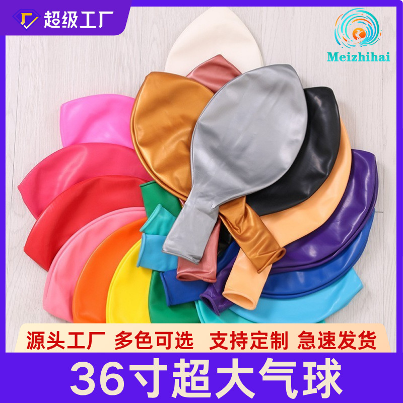 Globos de látex mate personalizados de 36 pulgadas en el mercado nocturno para vender puestos engrosados redondos, decoración de bolas, fiesta de cumpleaños al por mayor