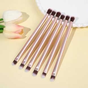 Single Double-headed Brush Soft Dye Brush Full Aluminum Tube Nose Shadow Brush Portable Eye Shadow Brush Multifunctional Makeup Brush Tool