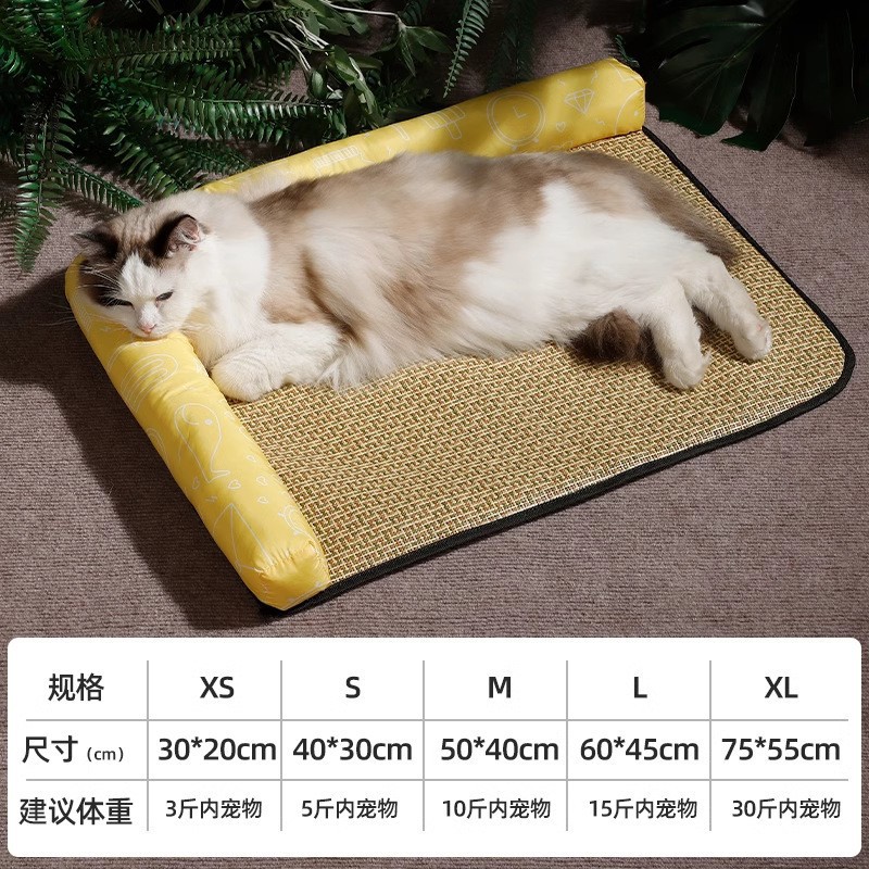 Alfombrilla para mascotas Alfombra para perros para gatos Alfombra de hielo de enfriamiento de verano Alfombra para gatos para dormir Suministros generales para mascotas para todas las estaciones