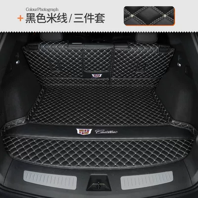 Trunk Mat — Trunk mat suitable - main-cushion-backrest-three-piece-set-in-black-and-beige-20-24-cadillac-xt5
