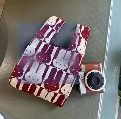 新款户外百搭针织托特包网红手办包包手机收纳包包ins女士手提包