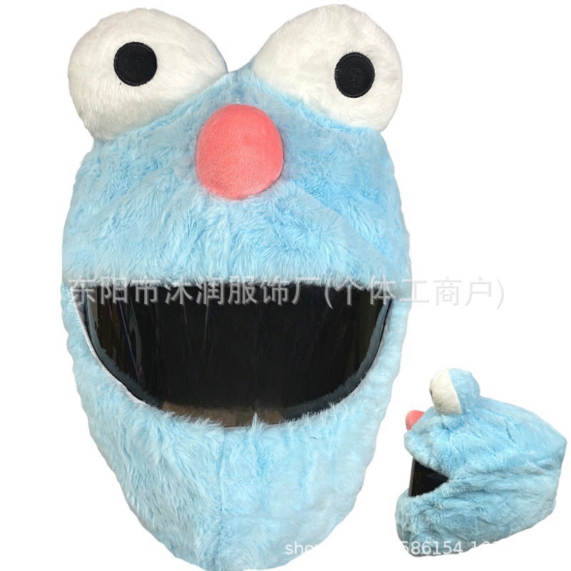 Funda protectora de casco divertida con personalidad de punto transfronterizo, máscara de ciclismo, accesorios de decoración de motocicleta, conejo, tiburón, tres ojos