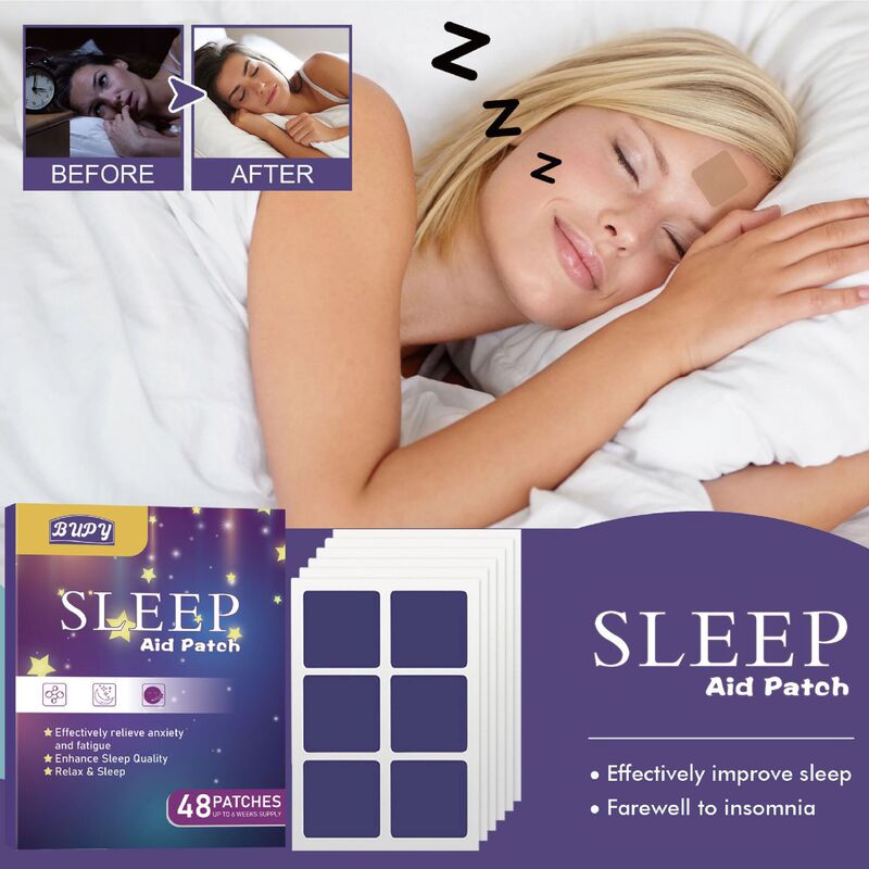 Cross-Border Bupy Sleep Patch Sleep Lavender Essential Oil Patch Auxiliary Patch Relieves Muscle Tension, Body Fatigue and Anxiety