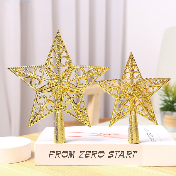 Cross-border Christmas decoration wrought iron hollow five-pointed…