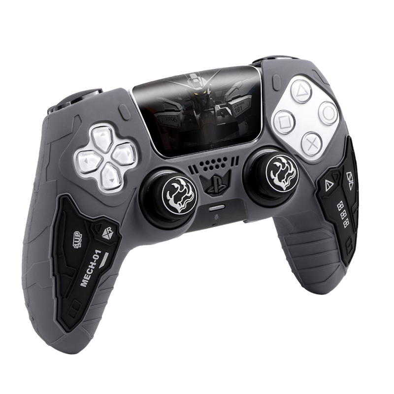 新しい ps5 ハンドルカバーメカスタイルシリコン保護カバー滑り止めと汗防止ゴムカバー P5 ゲームハンドルシリコンカバー|undefined