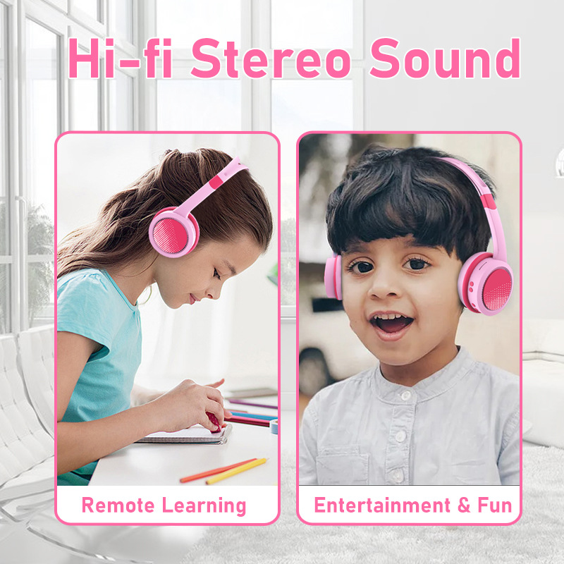 新款头戴式儿童耳机无线蓝牙耳麦学生网课耳机保护儿童听力耳机