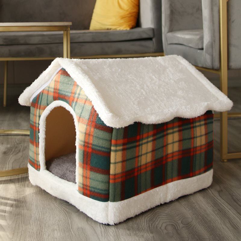 猫窝冬季保暖封闭式房子型小型犬猫咪房子别墅可拆洗四季通用狗窝