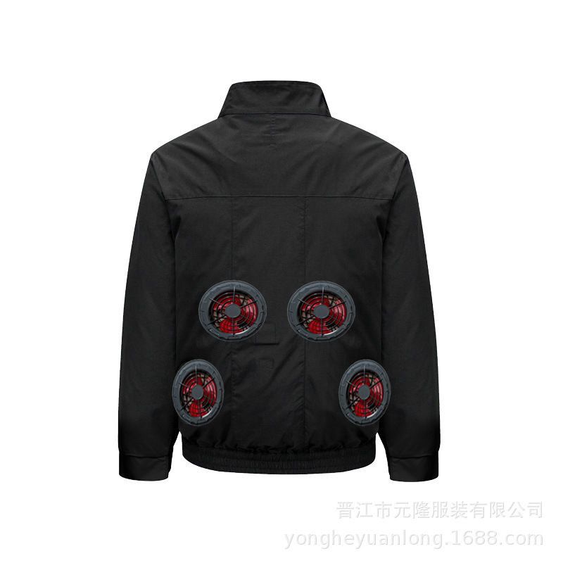 Traje transfronterizo de aire acondicionado de enfriamiento de verano con ventilador, herramientas de refrigeración, ropa de ventilador de prevención de insolación al aire libre, ropa de seguro laboral para hombres, ropa de trabajo