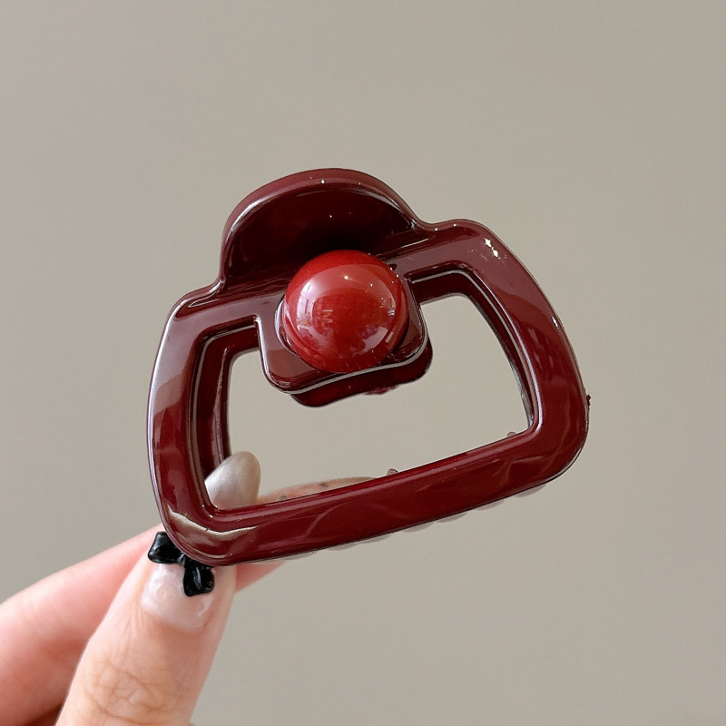 2024 nuevo anchor clip de pelo rojo clip de agarre de cabeza de mujer pequeño clip de tiburón clip de pelo toque