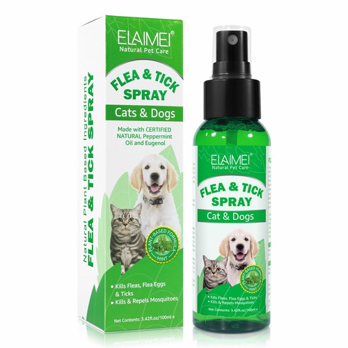 ELAIME pet repellent spray, external insect repellent for dogs, ticks, fleas and lice general spray for cats and dogs
