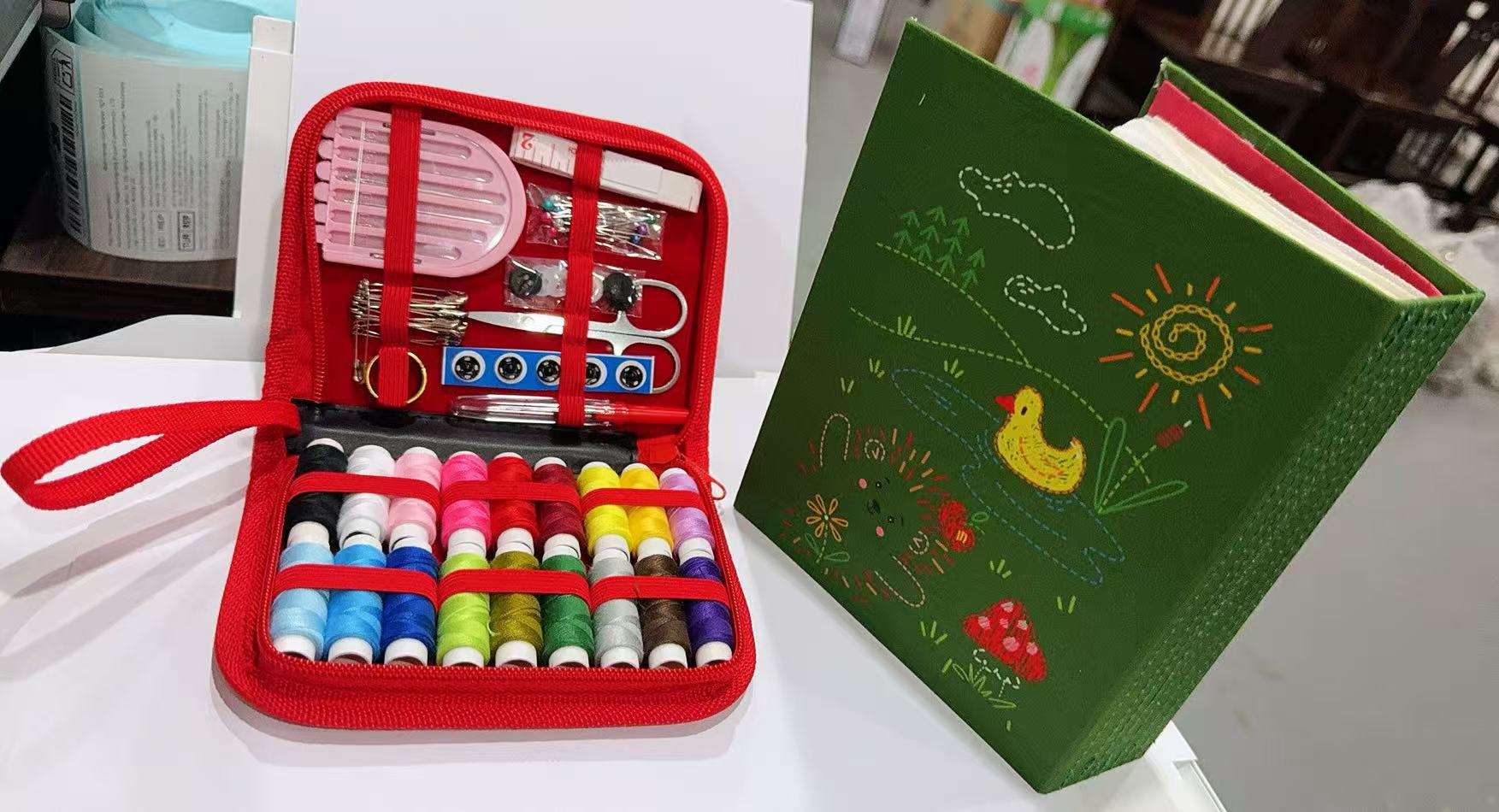 Bolsa de aguja multifuncional de aguja de viaje portátil aguja de viaje herramienta de costura manual combinación