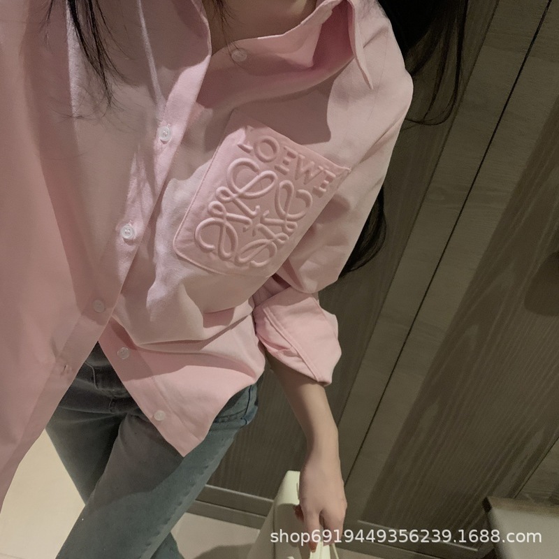 23早秋新款口袋压花logo徽章牛劲纺衬衣外套经典百搭显瘦 男女同|undefined