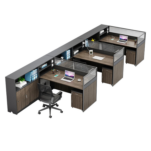 Financial office desk employee chair set company 4-person station 6 double desks simple office desk office staff desk