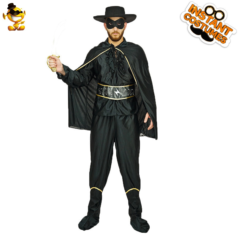 De Halloween de los hombres adultos Zorro traje etapa rendimiento traje COSPIAY traje adulto traje de fiesta