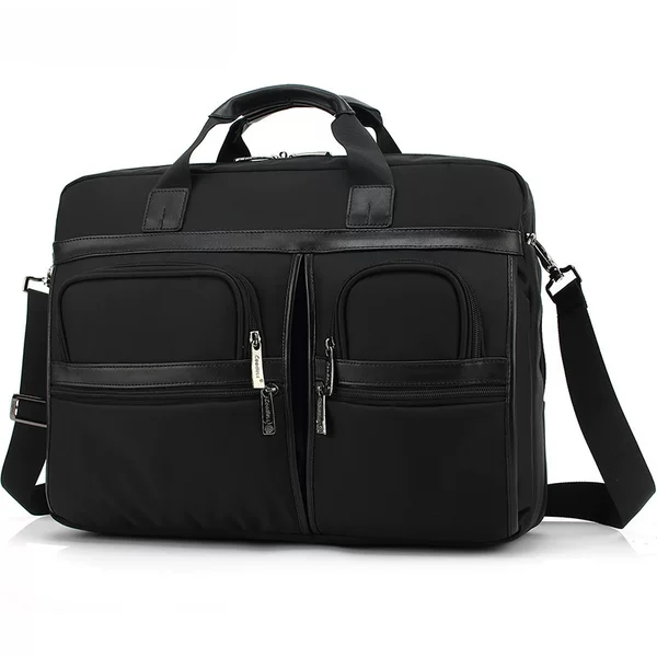 Cross-Border Hot-Selling Men's Business Multi-Functional Portable Document Bag Shoulder Briefcase Waterproof Nylon Cloth Computer Bag