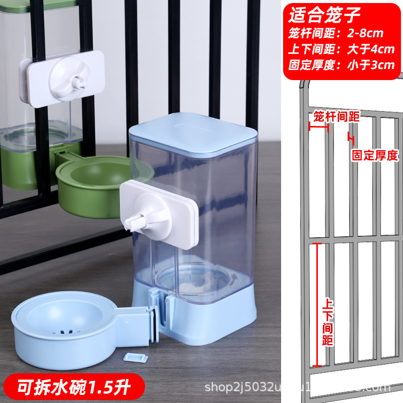 Perro bebedor de agua jaula colgante gato alimentación de agua gato villa cubierta abierta agregar agua tipo suspensión no húmeda boca de agua de cocina de agua de cocina tazón de agua