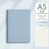 A5-56 sheets of clear leather notebook [grey blue]