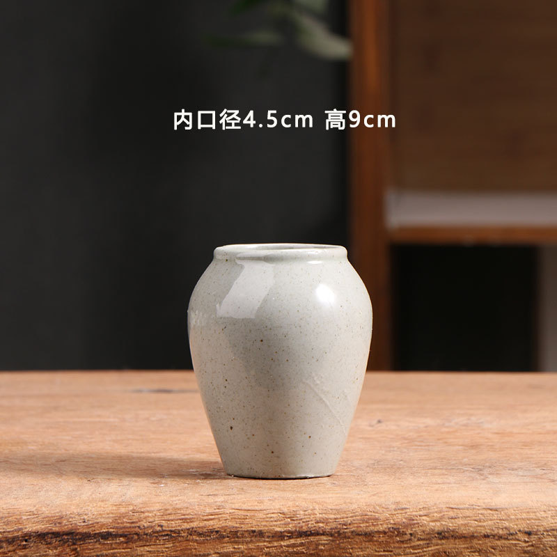 Mini maceta carnosa azul y blanco pintada a mano, cerámica, arcilla doméstica simple, arcilla gruesa, maceta de cerámica pequeña, liquidación, venta al por mayor