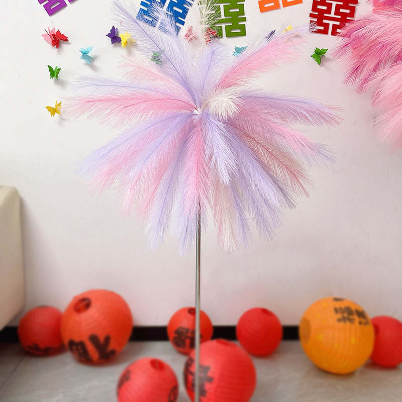 기둥형 도파민 혼합색 갈대 불꽃놀이 50개 + 텔레스코픽 기둥 + 조립 액세서리