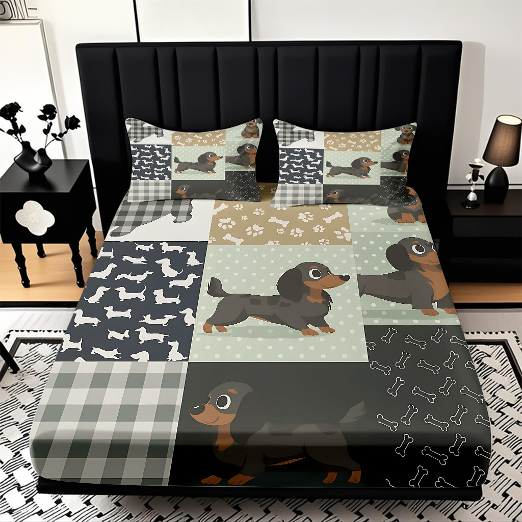 TEMU / JIT Transfronterizo para dibujos animados lindos cachorros cama de piel de cama de cama de cama de cama para diseñar