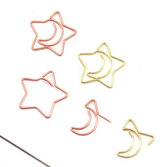 Factory Direct Mini Crescent Shape Gold Metal Creative Office Stationery Hook Pin