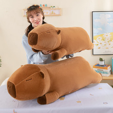 可爱趴款水豚抱枕 毛绒玩具公仔 大号床头枕靠垫女生睡觉夹腿枕头