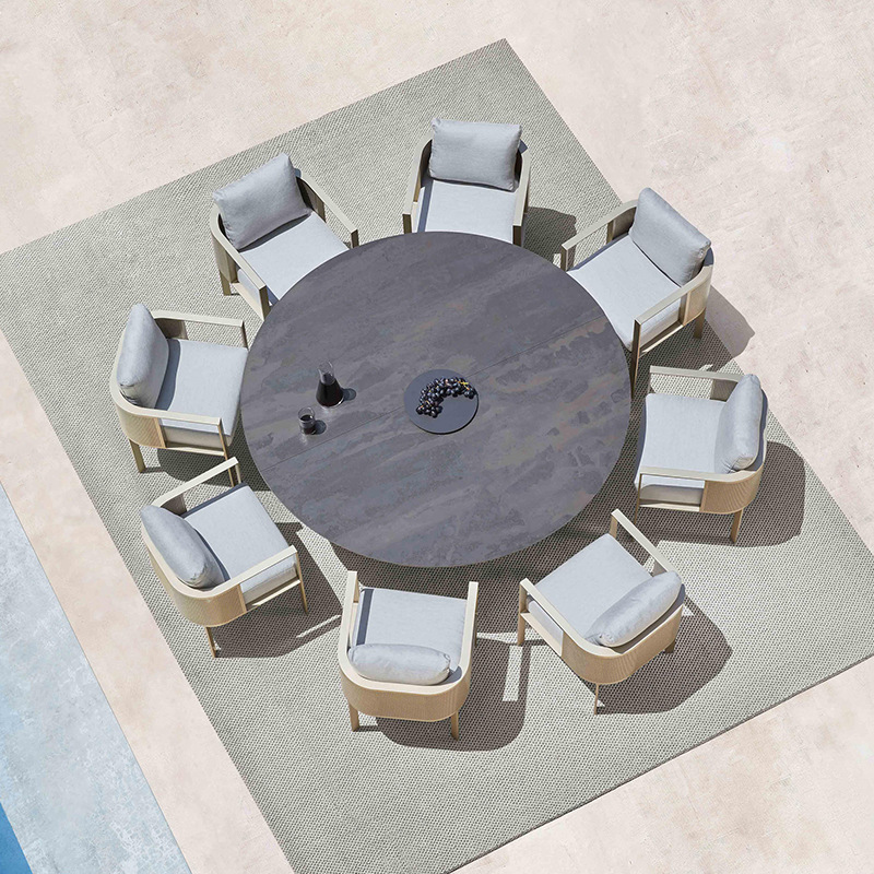 Al Aire Libre mesa y silla Villa terraza aleación de aluminio anti-corrosión muebles al aire libre de acero inoxidable de ocio de alta gama combinación a prueba de lluvia image 4