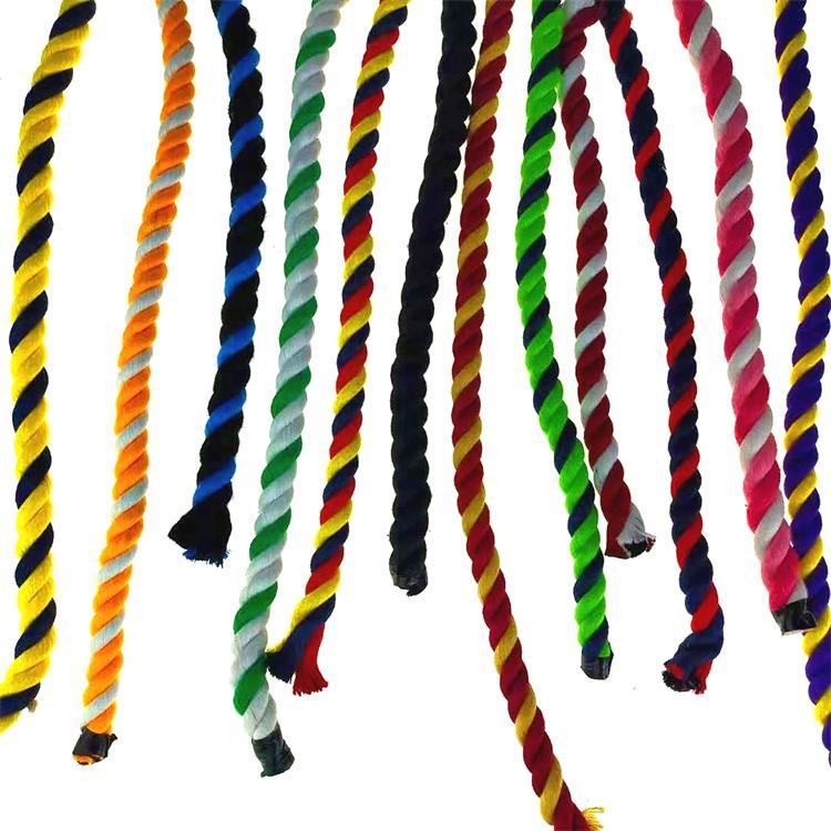 供应涤纶晴二股三股棉绳包芯绳吊床绳毛绒玩具用绳可裁剪成绳段