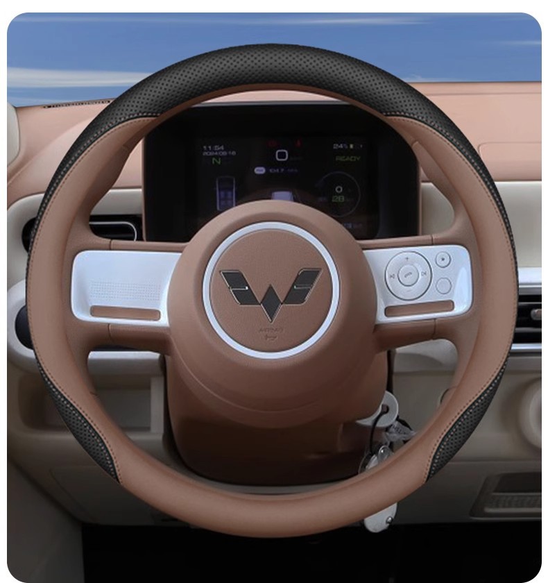 2025 Hongguang Steering Wheel Cover Wuling Mini Four-door Macaron Three-generation Four-season Handicap Cover