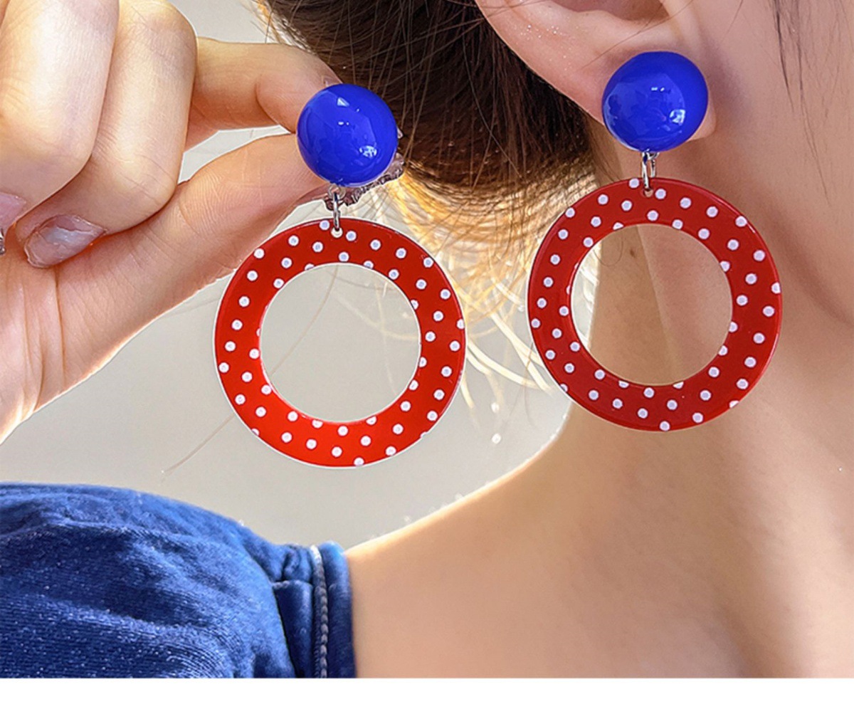 Daily, Tea Party, Shopping Occasion 1 Pair Cute Sweet Geometric Alloy Resin Drop Earrings Ear Studs