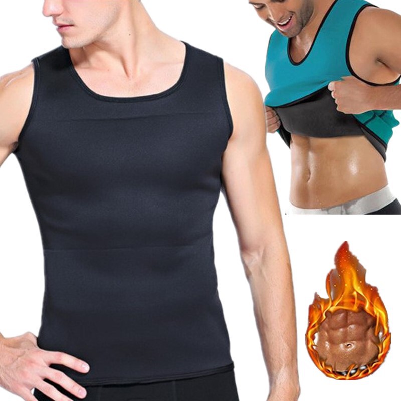Men's Shapewear Neoprene Tight Sweat Suit Tummy Control Sports Fitness Suit Shaping Sauna Suit Sweat Vest