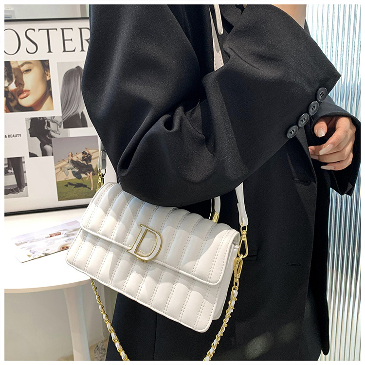 Hochwertige, leichte, luxuriöse, weiche Ledertasche mit bestickter Kette, kleine, duftende Tasche für Damen, vielseitige, modische Textur, One-Shoulder-Crossbody-Handtasche_voghion.com