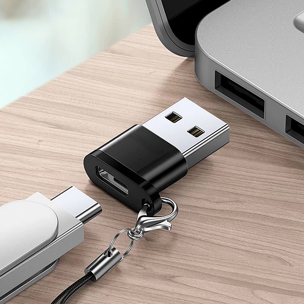 TYPE-C al cable de datos de carga del teléfono móvil del adaptador masculino USB3.0 con la cadena que cuelga