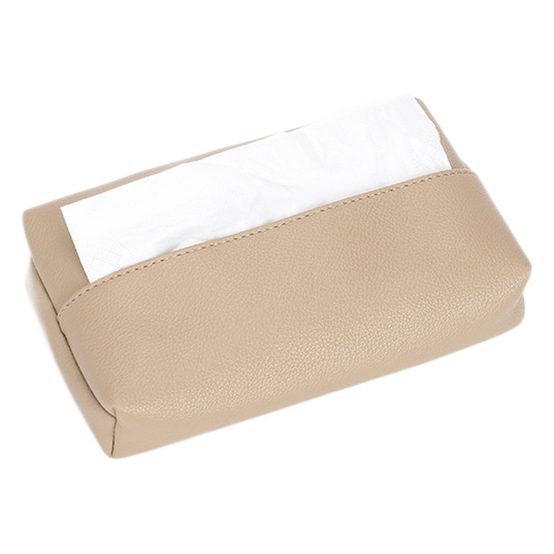 Caja de pañuelos de cuero creativa al por mayor cuidadosamente seleccionada, sala de estar del hogar de estilo nórdico, caja de dibujo de lujo ligero, caja de dibujo de papel de alta gama para dormitorio