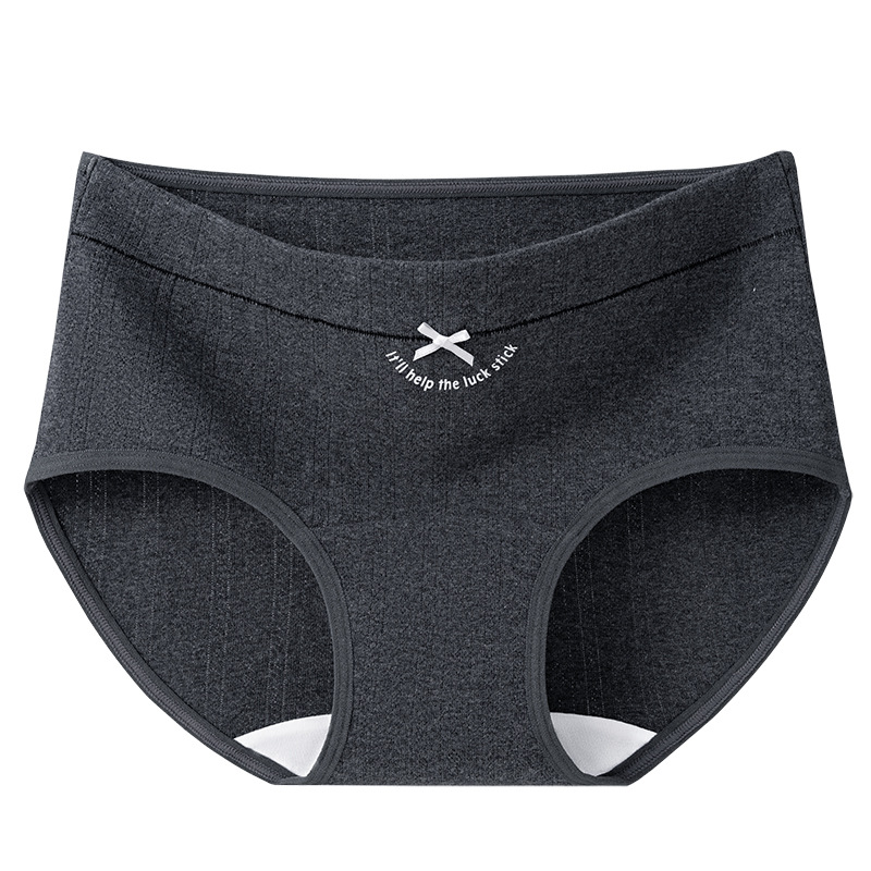 Ropa interior de algodón puro entrepierna antibacteriana entrepierna larga cintura media sin costuras Clase A algodón en bruto suave y transpirable bolsa tridimensional cadera ropa interior de mujer