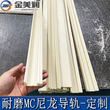 定制加工 尼龙链条导轨耐磨条 MC尼龙链条滑槽 耐磨尼龙导轨垫条