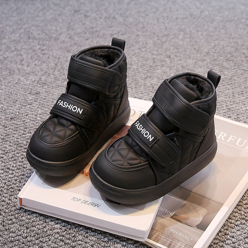 Botas de nieve para niños 2025 invierno nuevo impermeable y espeso de lana para niños botas de algodón para niñas botas de algodón caliente image 3