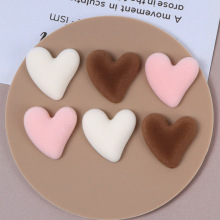 韩国小香风毛绒绒歪夸张爱心大桃心少女高级感发夹耳环头饰配件