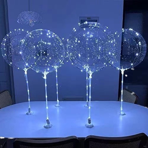 Balón de Bobo transfronterizo globo rojo brillará globo luces intermitentes para niños mercado nocturno fabricantes de puestos al por mayor