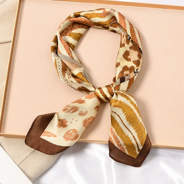#761 Zebra leopard print dark brown border